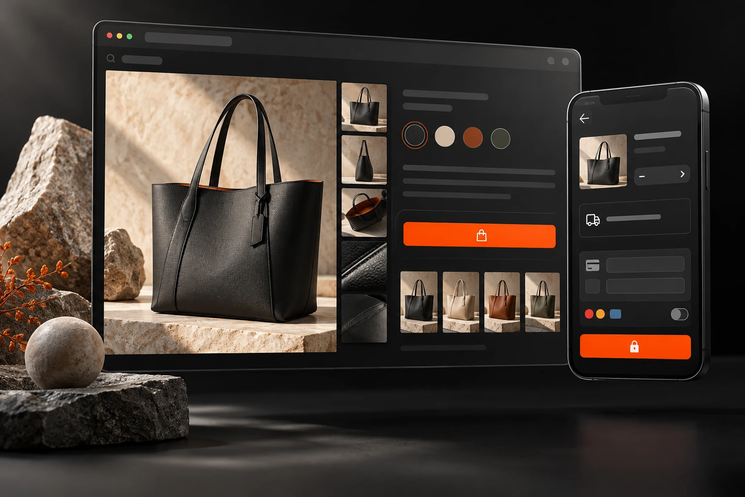 E-commerce service concept illustration