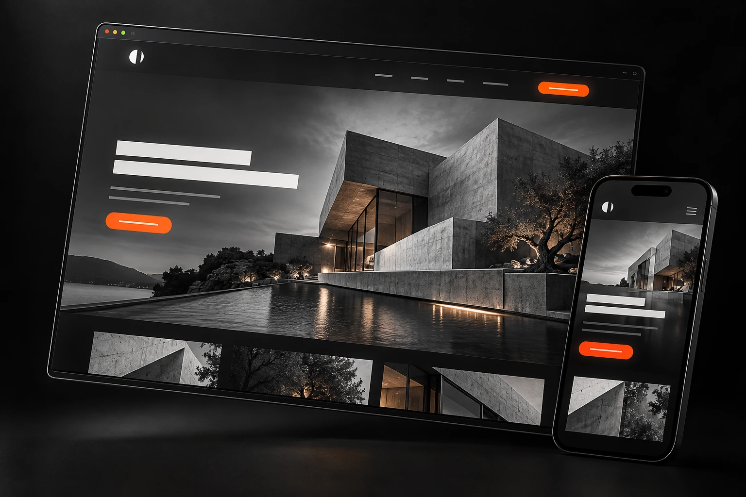 Web development service concept illustration